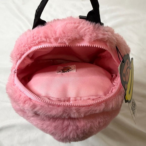 BAPE Baby Milo Pink Plush Monkey Bag - Picture 3 of 3